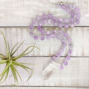 Amethyst Necklace, Raw Quartz Necklace made by Rust Belt Raised
